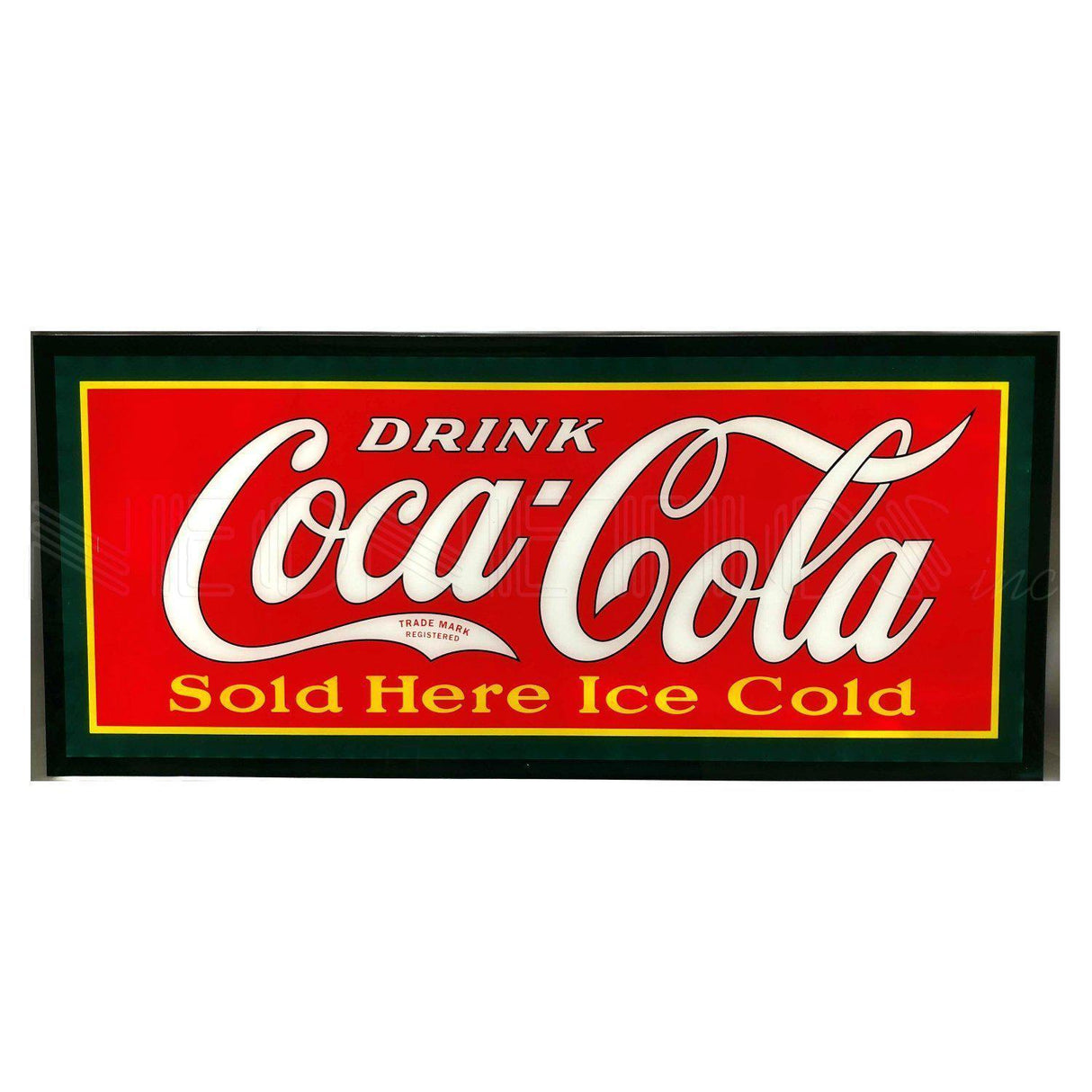 Drink Coca-Cola Sold Here Ice Cold Slim LED Sign-Grease Monkey Garage