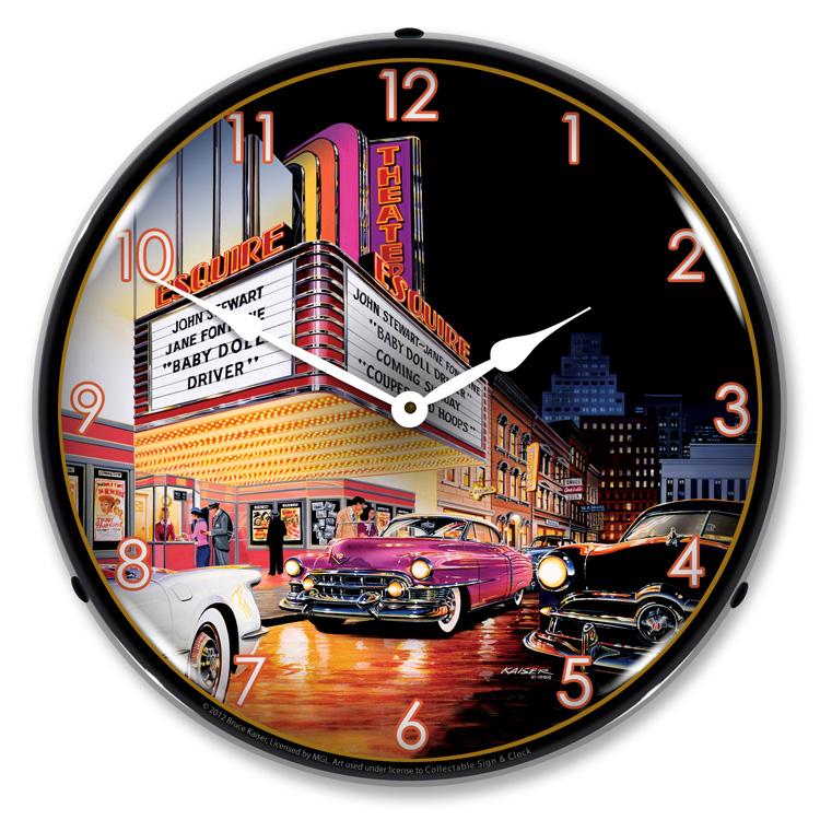 Esquire Theatre LED Clock-LED Clocks-Grease Monkey Garage