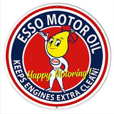 Esso Motor Oil Mrs. Happy the Oil Drop Woman Metal Sign-Metal Signs-Grease Monkey Garage