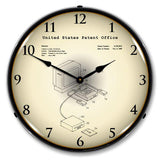Famicon Video Game System 1986 Patent Backlit LED Clock-LED Clocks-Grease Monkey Garage