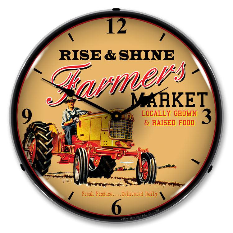 Farmers Market Backlit LED Clock-LED Clocks-Grease Monkey Garage