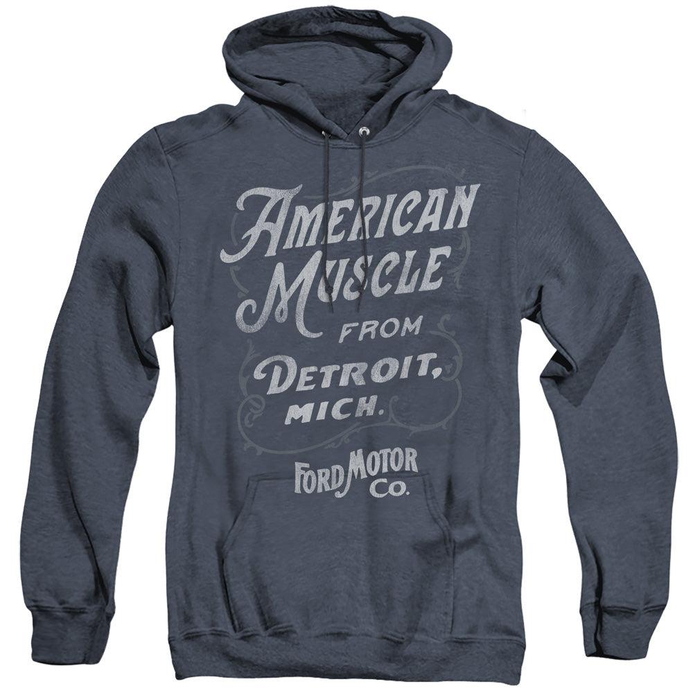 Ford American Muscle Classic Script Heather Hoodie-Grease Monkey Garage