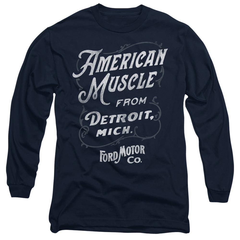 Ford American Muscle Classic Script Long-Sleeve T-Shirt-Grease Monkey Garage