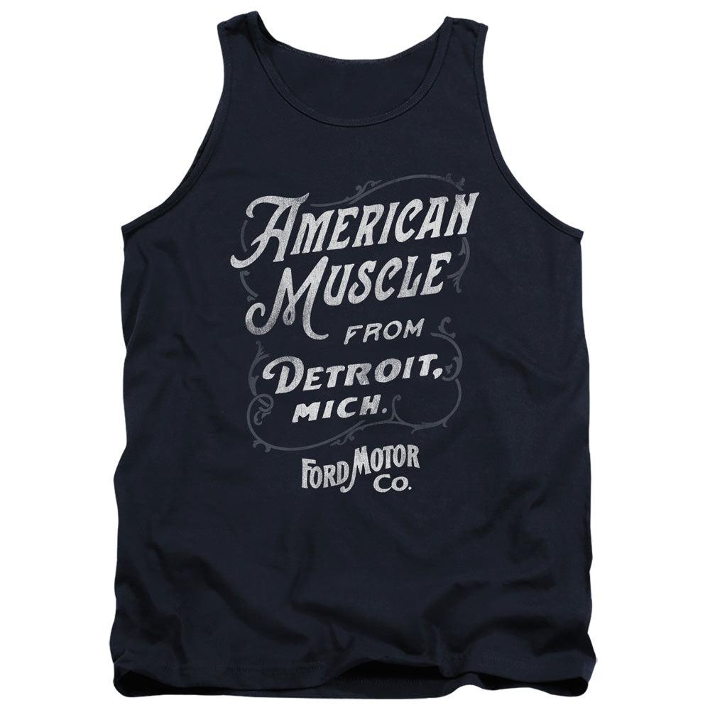 Ford American Muscle Classic Script Tank Top-Grease Monkey Garage