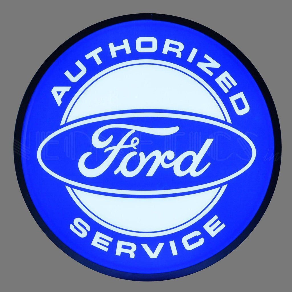 Ford Authorized Service Backlit LED Sign (15")-LED Signs-Grease Monkey Garage