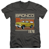 Ford Bronco 1978 Short-Sleeve V-Neck T-Shirt-Grease Monkey Garage