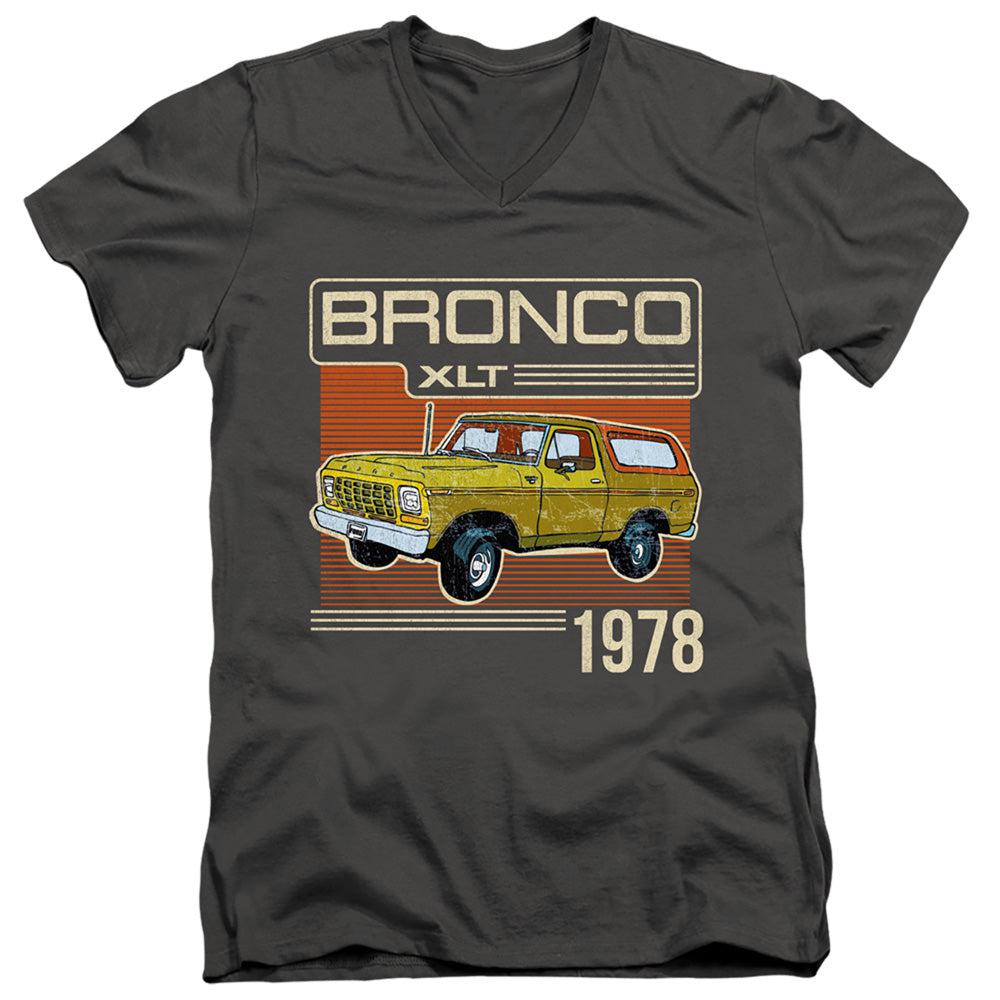 Ford Bronco 1978 Short-Sleeve V-Neck T-Shirt-Grease Monkey Garage