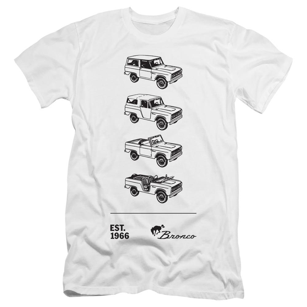 Ford Bronco Est. 1966 Premium Slim Fit Short-Sleeve T-Shirt-Grease Monkey Garage