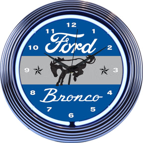 Ford Bronco Neon Clock-Clocks-Grease Monkey Garage