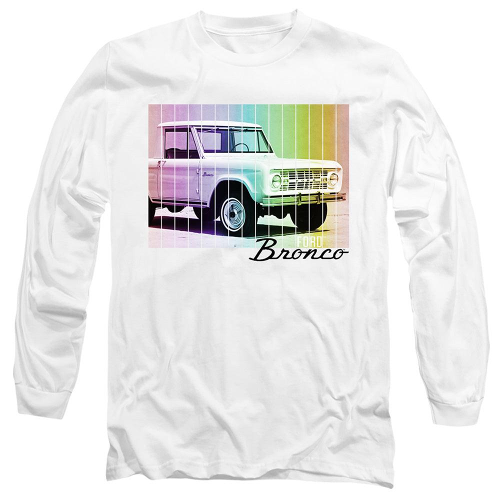 Ford Bronco Retro Rainbow Long-Sleeve T-Shirt-Grease Monkey Garage