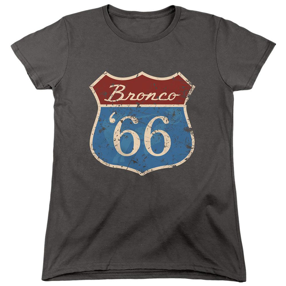 Ford Bronco Route 66 Bronco Women's Short-Sleeve T-Shirt-Grease Monkey Garage