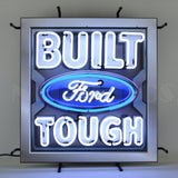 Ford - Built Ford Tough Neon Sign with Backing-Neon Signs-Grease Monkey Garage