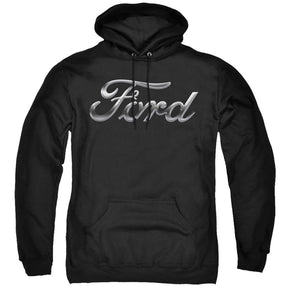 Ford Chrome Ford Script Logo Pullover Hoodie-Grease Monkey Garage