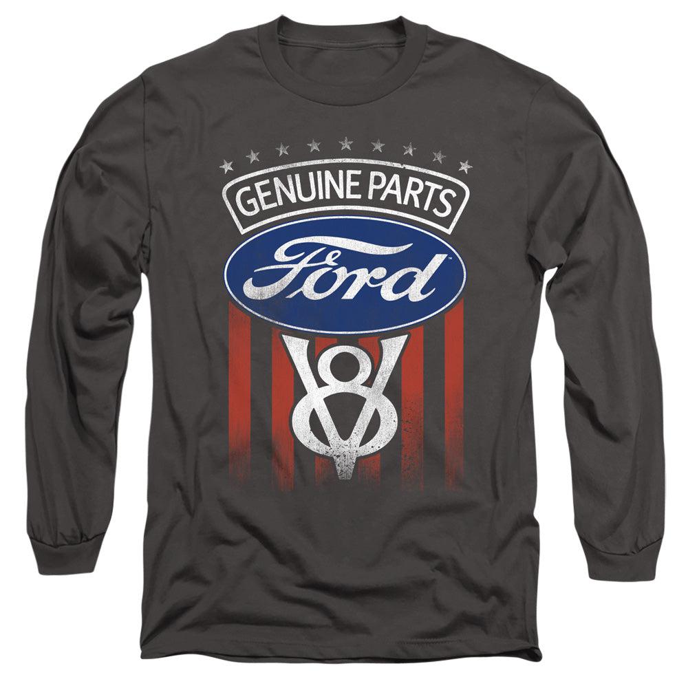Ford Genuine Parts Flag Long-Sleeve T-Shirt-Grease Monkey Garage