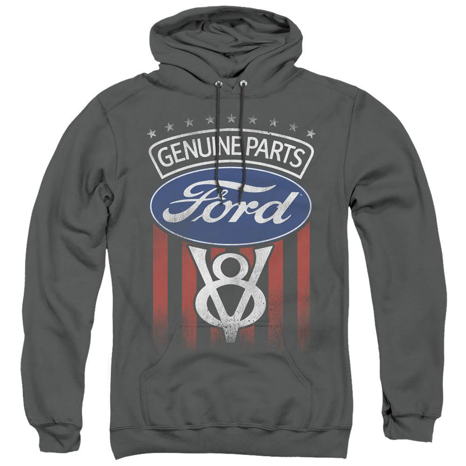 Ford Genuine Parts Flag Pullover Hoodie Charcoal / M