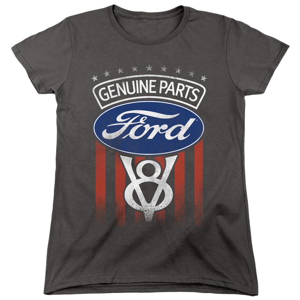 Ford Genuine Parts Flag Women's Short-Sleeve T-Shirt-Grease Monkey Garage