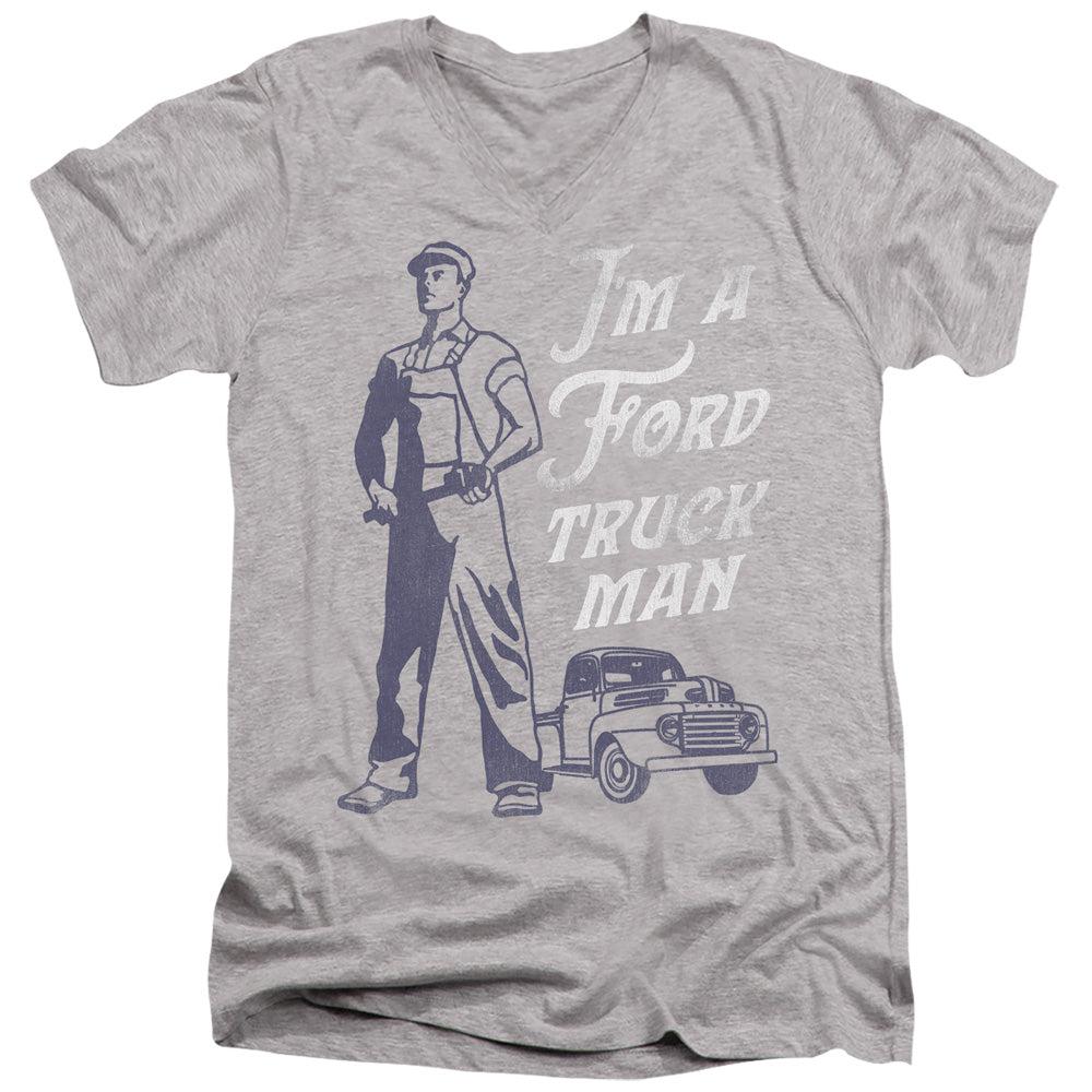 Ford I'm a Ford Truck Man Classic Short-Sleeve V-Neck T-Shirt-Grease Monkey Garage