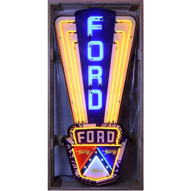 Ford Jubilee Neon Sign in Steel Can-Neon Signs-Grease Monkey Garage