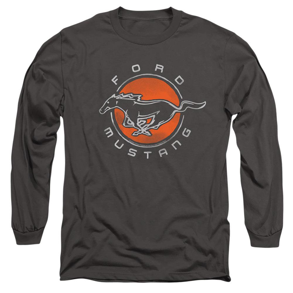 Ford Mustang Circle Long-Sleeve T-Shirt-Grease Monkey Garage