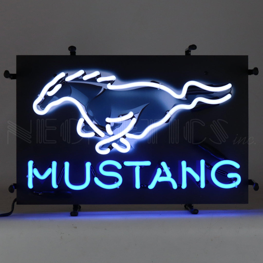 Ford Mustang Junior Neon Sign with Backing-Neon Signs-Grease Monkey Garage