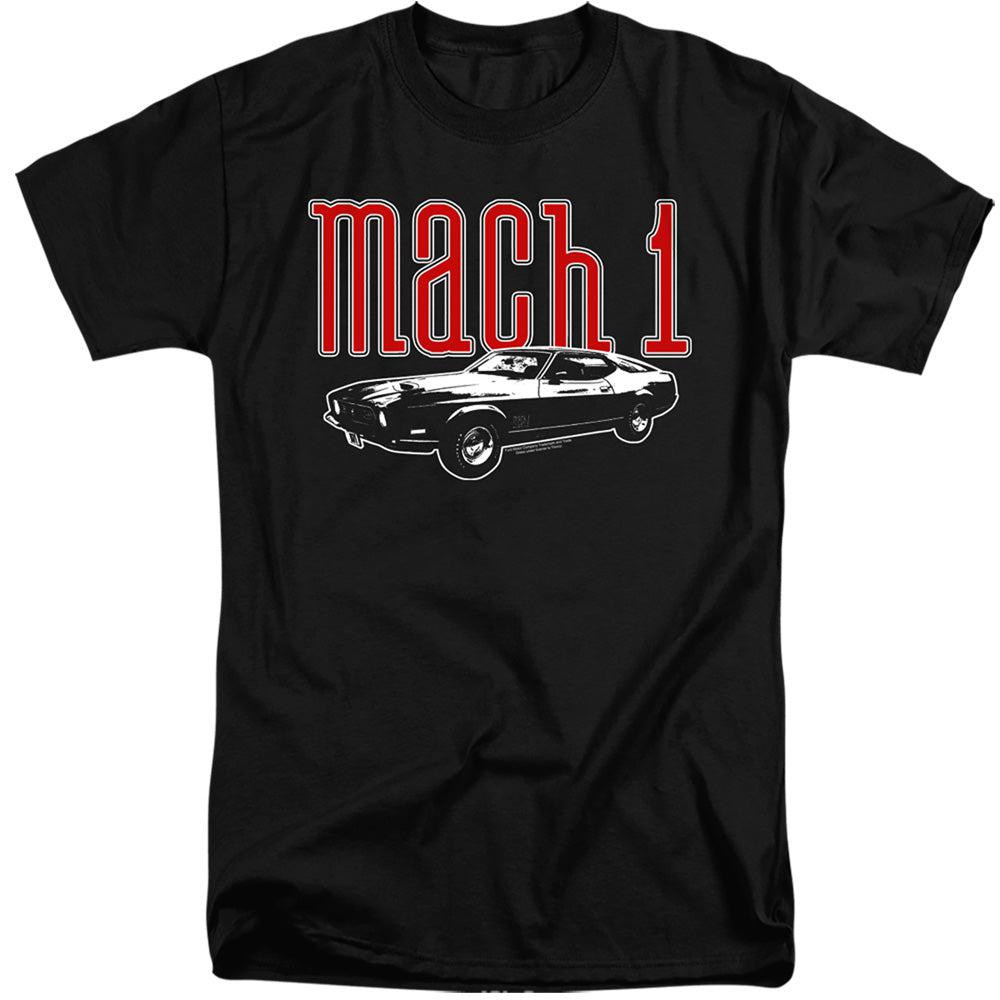 Ford Mustang Mach 1 Tall Short-Sleeve T-Shirt-Grease Monkey Garage