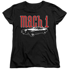 Ford Mustang Mach 1 Women's Short-Sleeve T-Shirt-Grease Monkey Garage