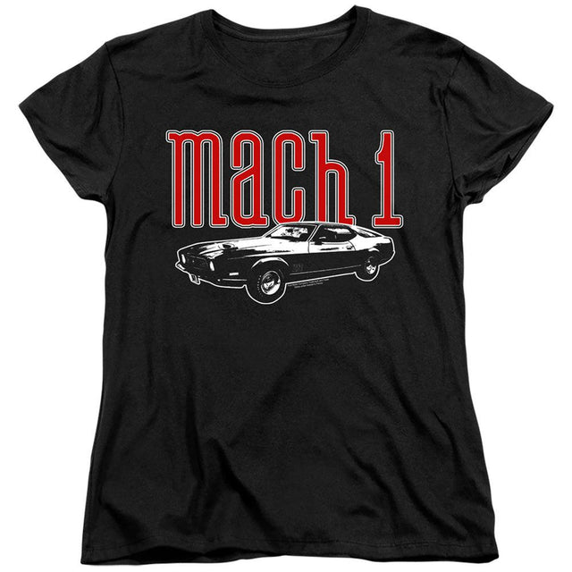 Ford Mustang Mach 1 Women's Short-Sleeve T-Shirt-Grease Monkey Garage