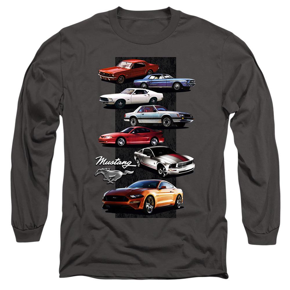 Ford Mustang Stack Long-Sleeve T-Shirt-Grease Monkey Garage