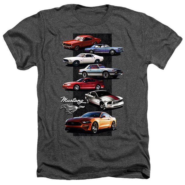 Ford Mustang Stack Short-Sleeve T-Shirt-Grease Monkey Garage