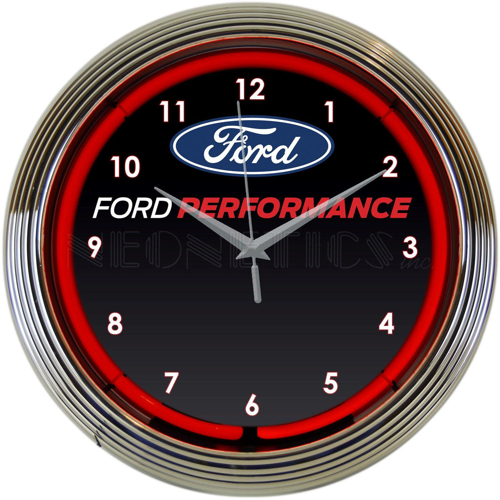 Ford Performance Neon Clock-Clocks-Grease Monkey Garage