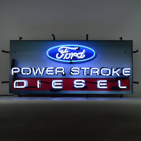 Ford Power Stroke Diesel Neon Sign with Backing-Neon Signs-Grease Monkey Garage