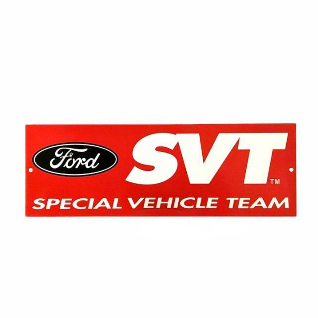 Ford SVT Banner Red Metal Sign-Metal Signs-Grease Monkey Garage