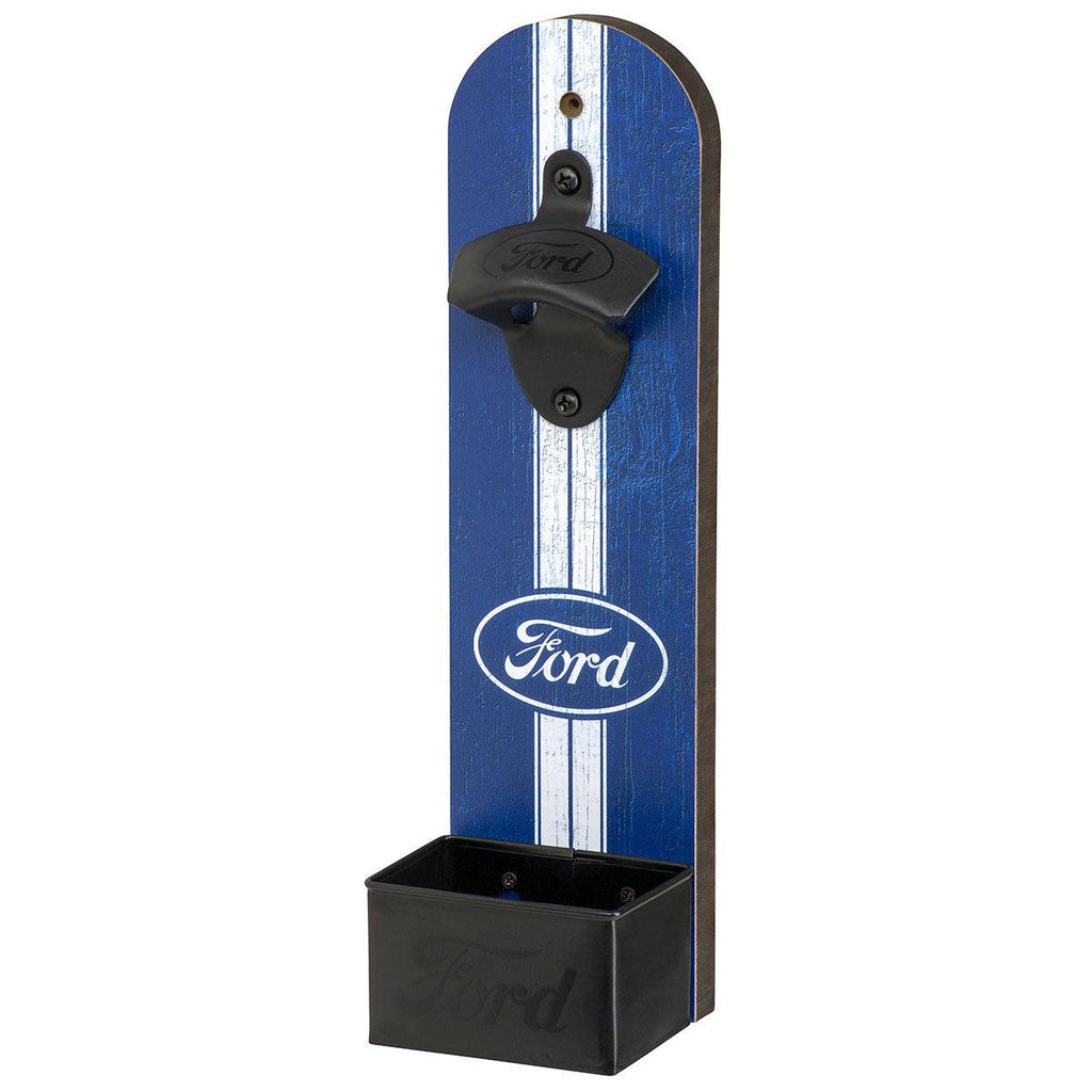 Ford Stripes Wall Mount Bottle Opener-Grease Monkey Garage
