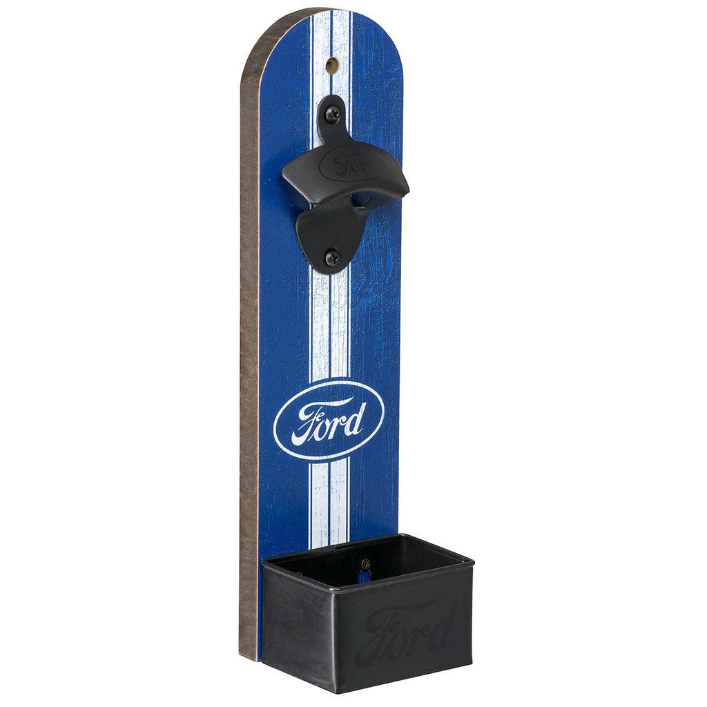 Ford Stripes Wall Mount Bottle Opener-Grease Monkey Garage