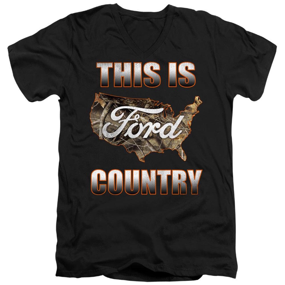 Ford This is Ford Country Camo Short-Sleeve V-Neck T-Shirt-Grease Monkey Garage