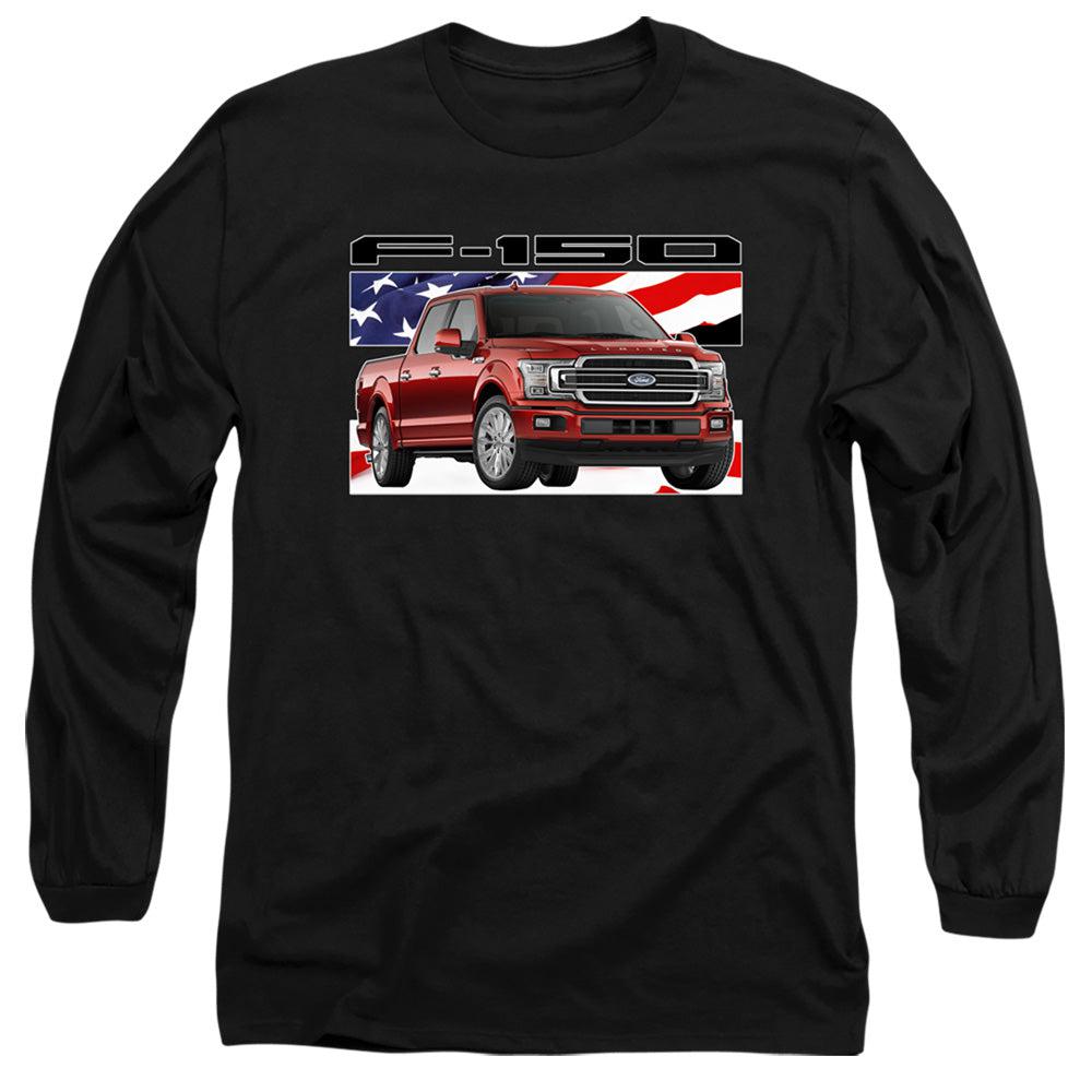 Ford Trucks F-150 American Flag Long-Sleeve T-Shirt-Grease Monkey Garage