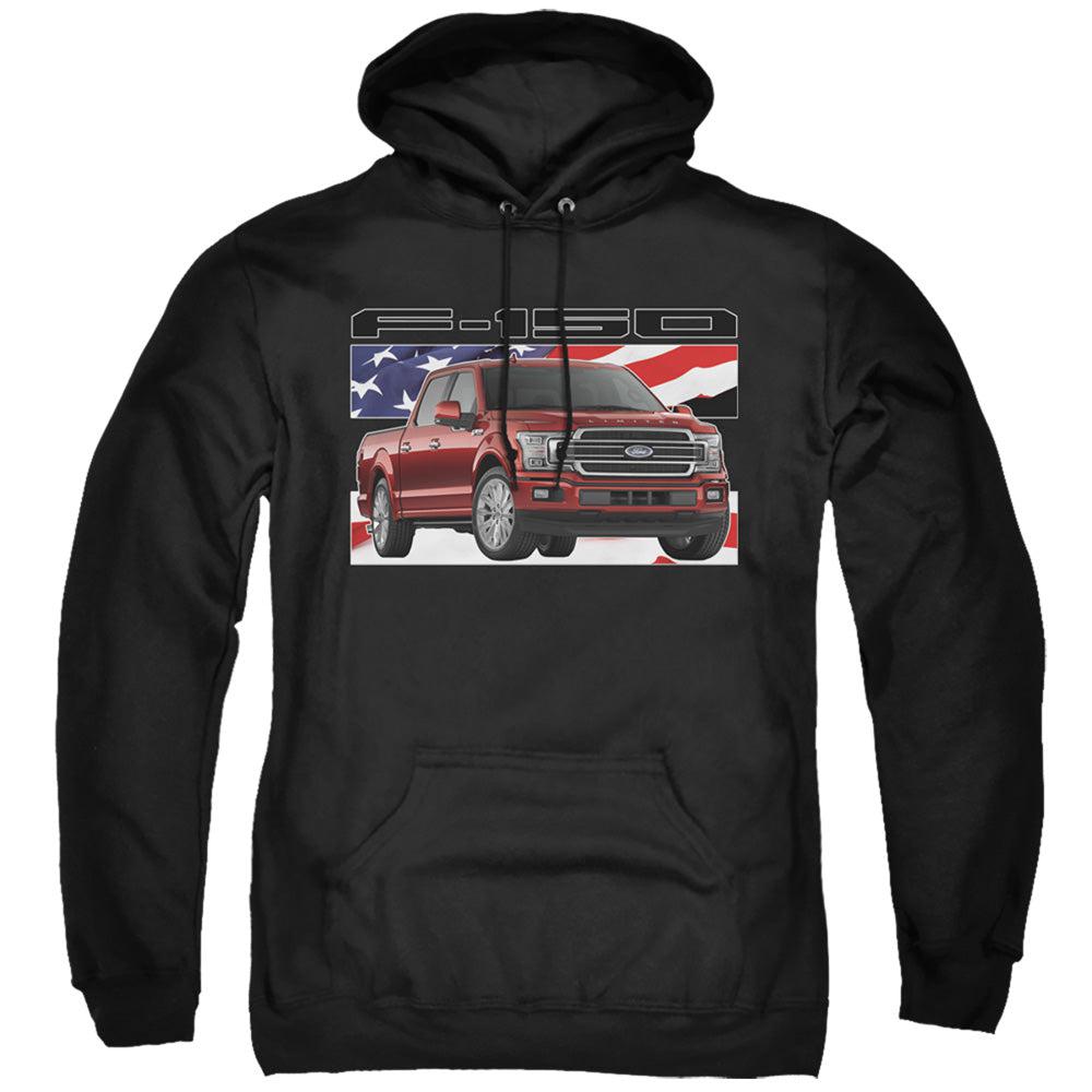 Ford Trucks F-150 American Flag Pullover Hoodie-Grease Monkey Garage