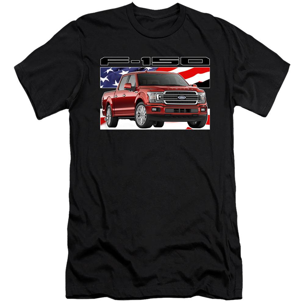 Ford Trucks F-150 American Flag Short-Sleeve T-Shirt-Grease Monkey Garage