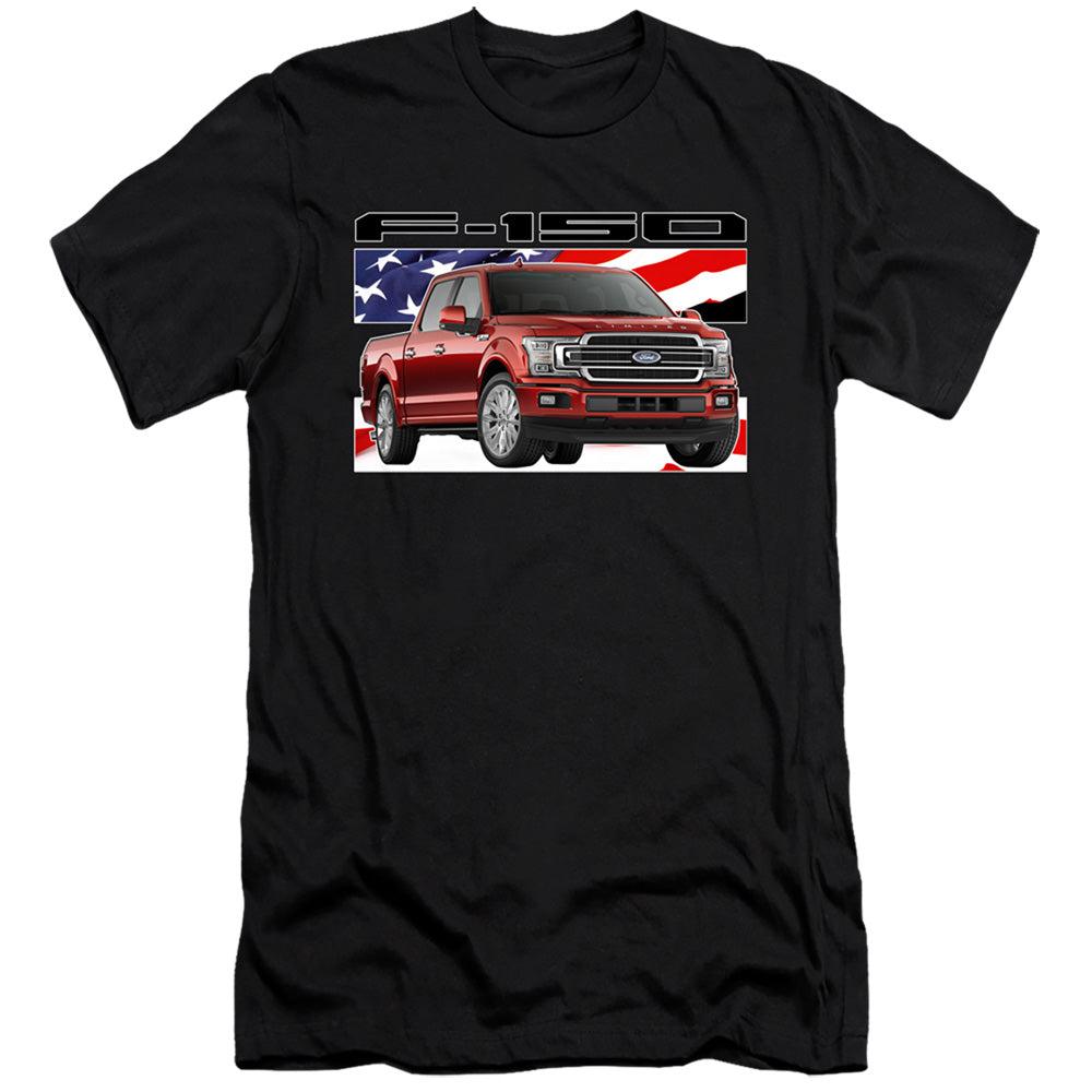 Ford Trucks F-150 American Flag Short-Sleeve T-Shirt-Grease Monkey Garage