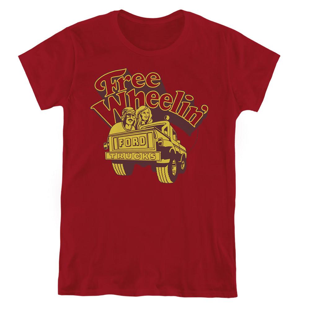 Ford Trucks Free Wheelin' Women's Short-Sleeve T-Shirt-Grease Monkey Garage