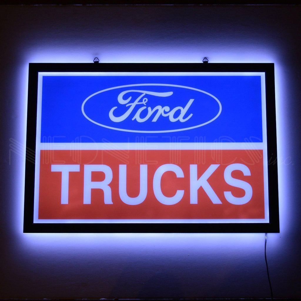 Ford Trucks Slim LED Sign-Grease Monkey Garage