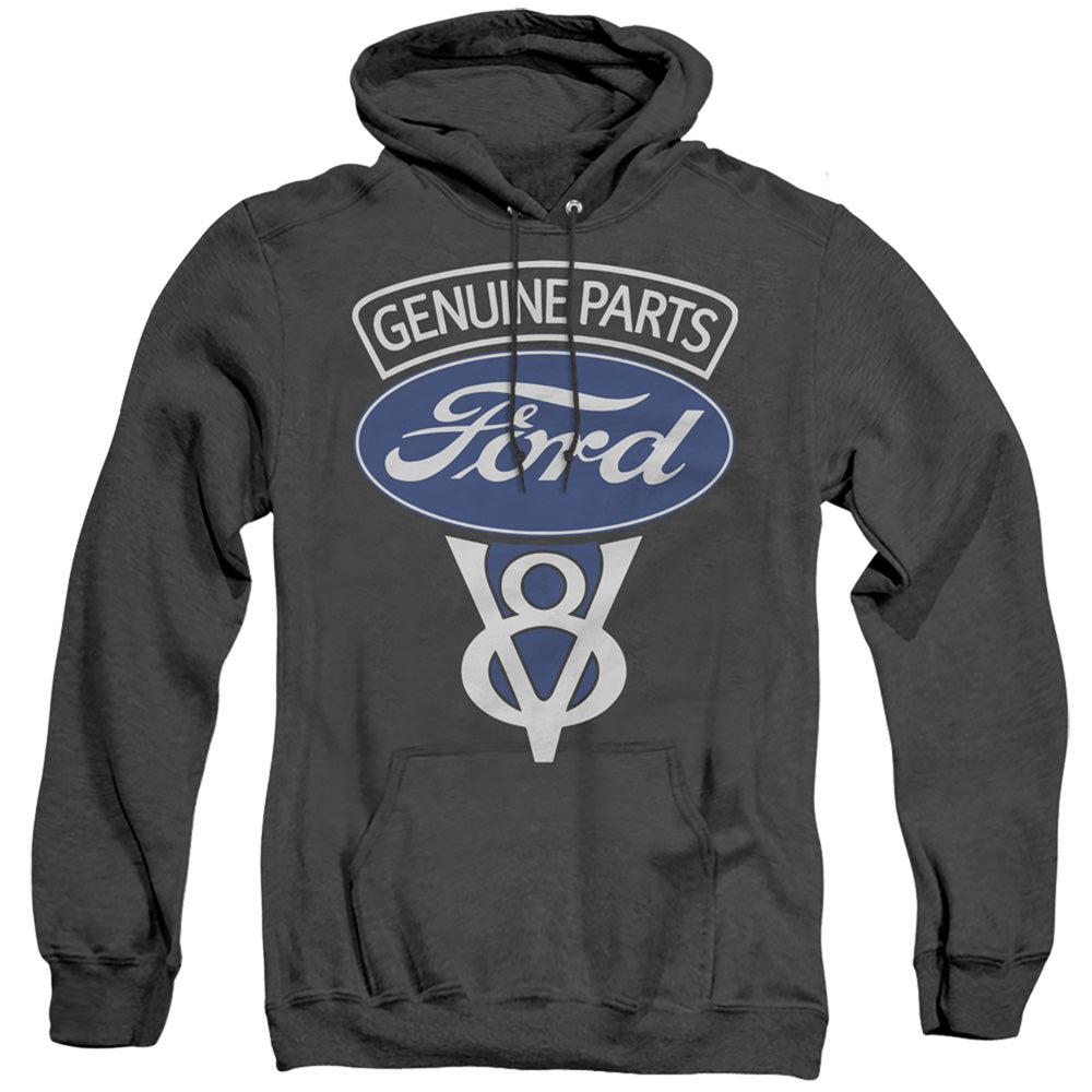 Ford V8 Genuine Parts Heather Hoodie-Grease Monkey Garage