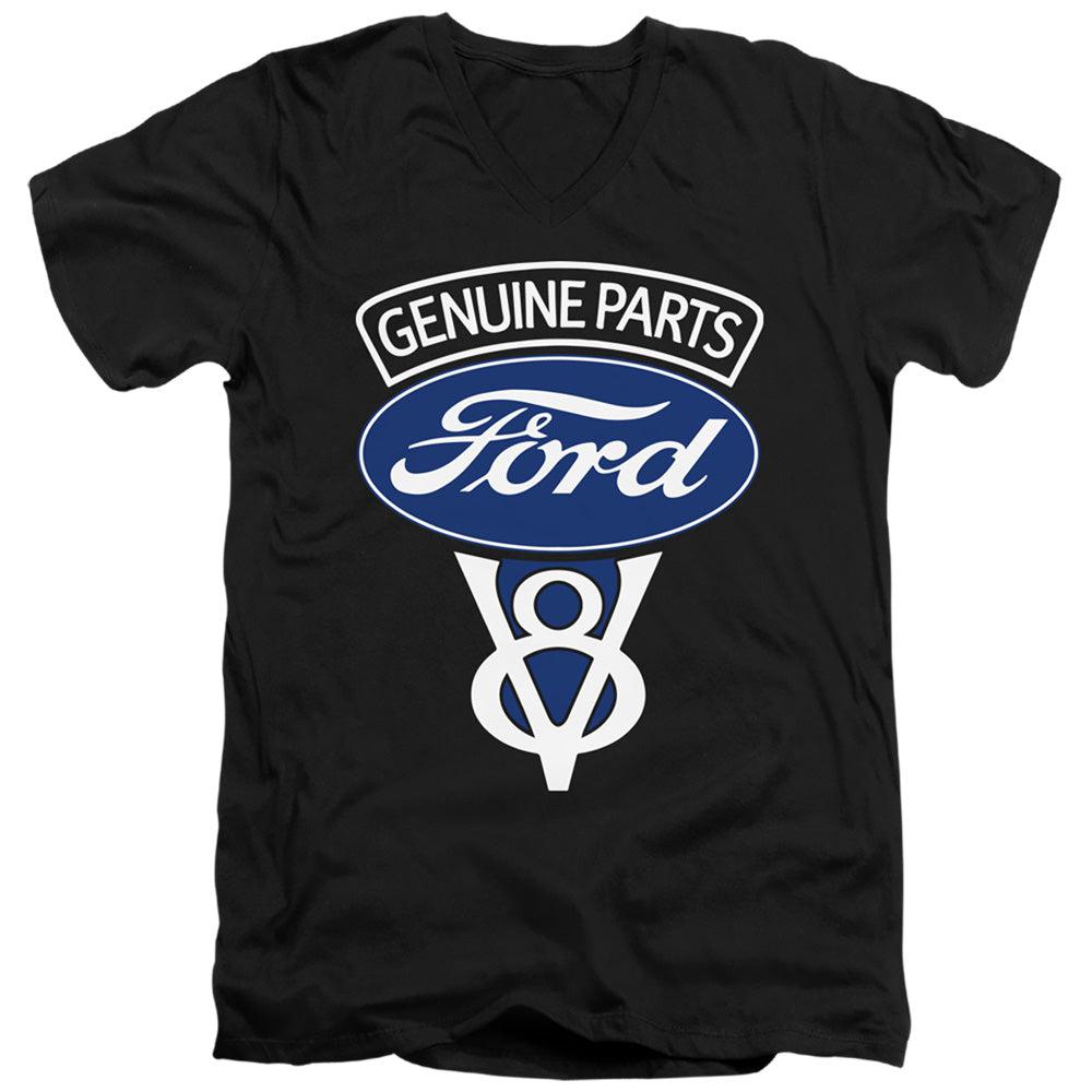 Ford V8 Genuine Parts Short-Sleeve V-Neck T-Shirt-Grease Monkey Garage