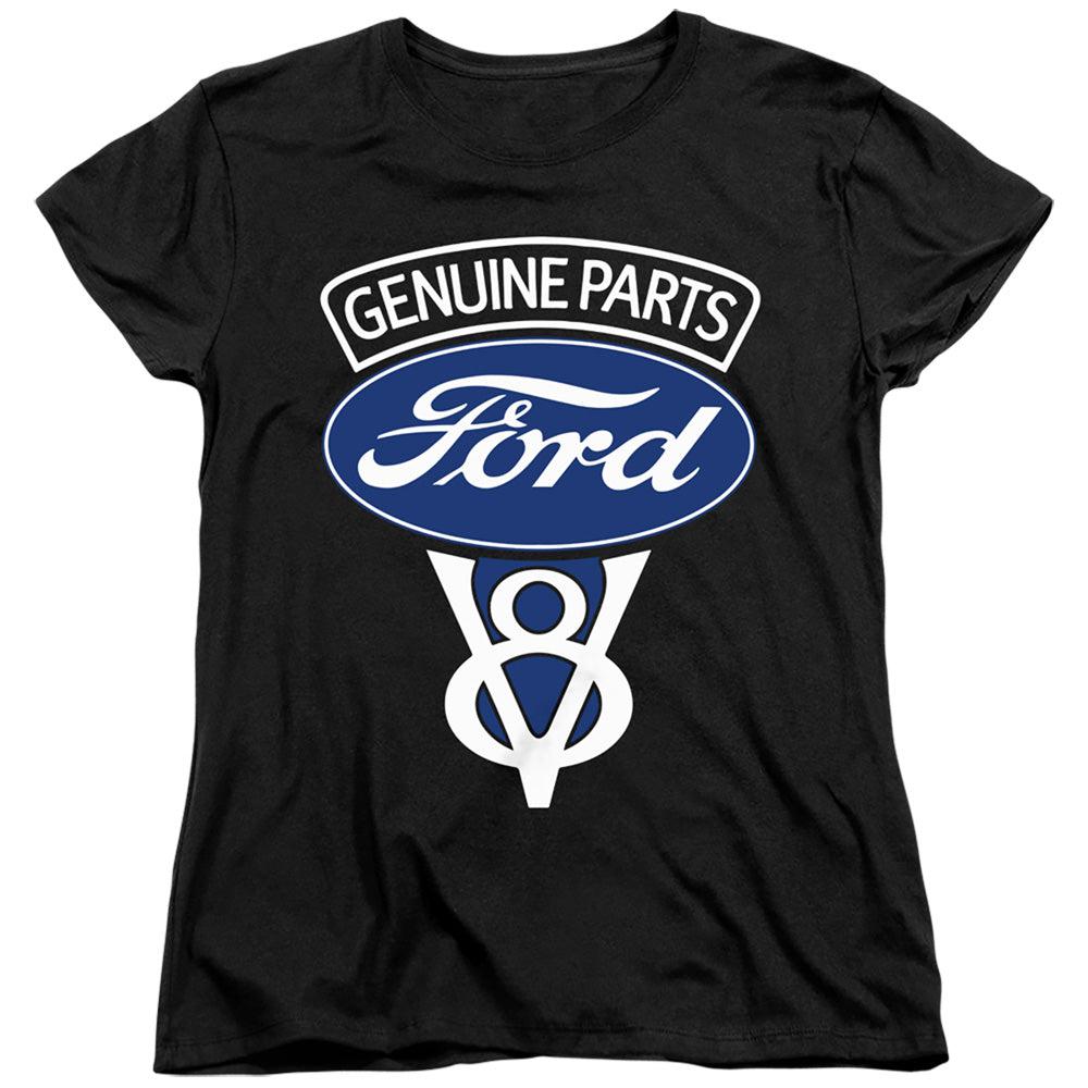 Ford V8 Genuine Parts Women's Short-Sleeve T-Shirt-Grease Monkey Garage