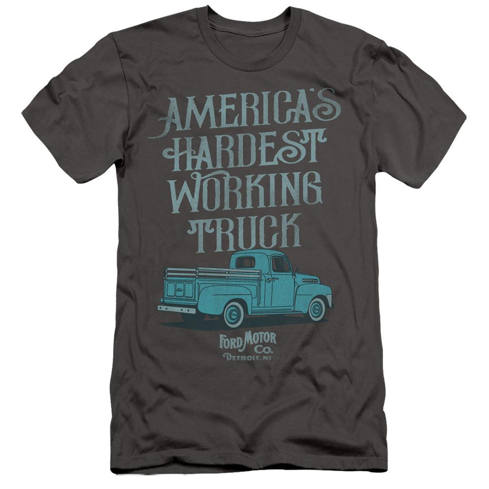 Ford Vintage America's Hardest Working Truck Short-Sleeve T-Shirt-Grease Monkey Garage