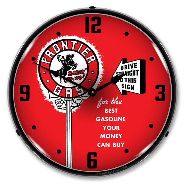 Frontier Gas LED Clock-LED Clocks-Grease Monkey Garage