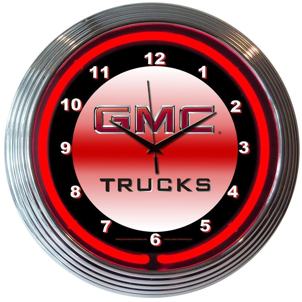 GMC Truck Neon Clock-Clocks-Grease Monkey Garage
