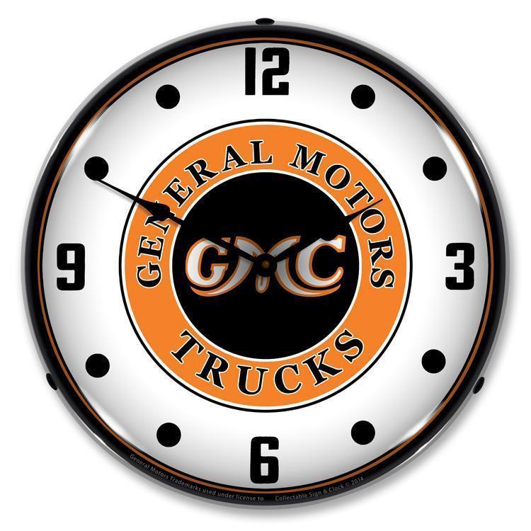 GMC Trucks Backlit LED Clock-LED Clocks-Grease Monkey Garage