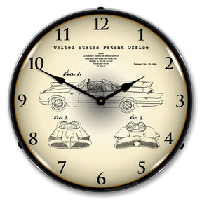George Barris Batmobile 1966 Patent Backlit LED Clock-LED Clocks-Grease Monkey Garage