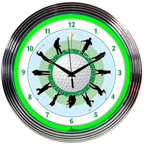 Golf Neon Clock-Clocks-Grease Monkey Garage